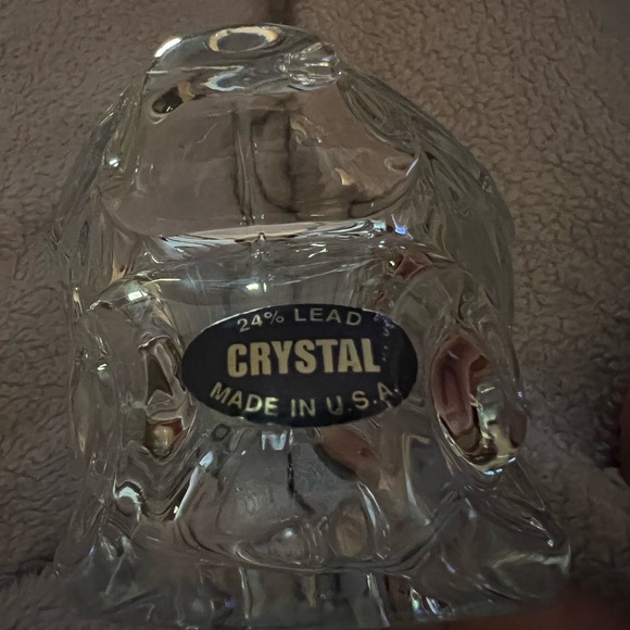 Vintage Lead Crystal Sleigh/Votive Holder, 24%Lead Crystal, Made in USA - Picture 8 of 11